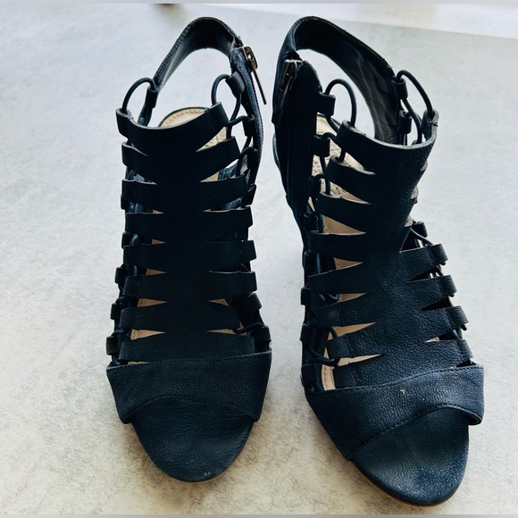 Vince Camuto Navy Suede Heels - Picture 7 of 9